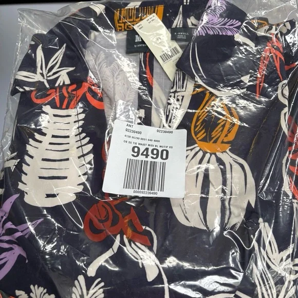 NWT Anthropologie Maeve Short-Sleeve Linen Tie-Waist Midi Dress XS - Picture 9 of 17